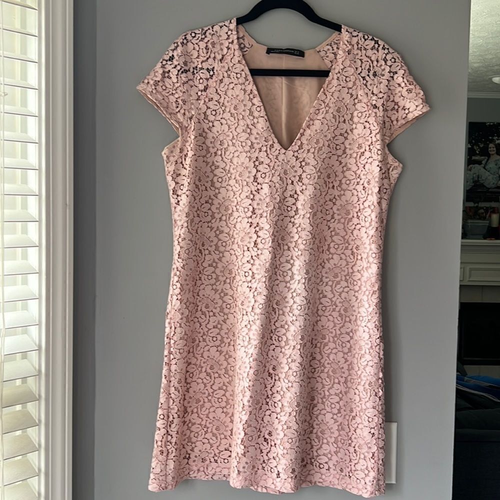 Zara Woman Size M Cap Sleeve Dress